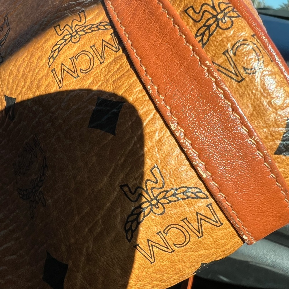 MCM vintage Cognac Monogram Cylinder Bag - Picture 11 of 16
